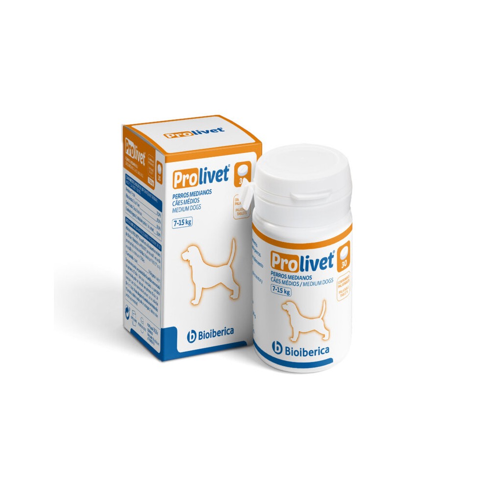 Prolivet tablet 30 comprimidos Perros Medianos de 7 a 15 kg