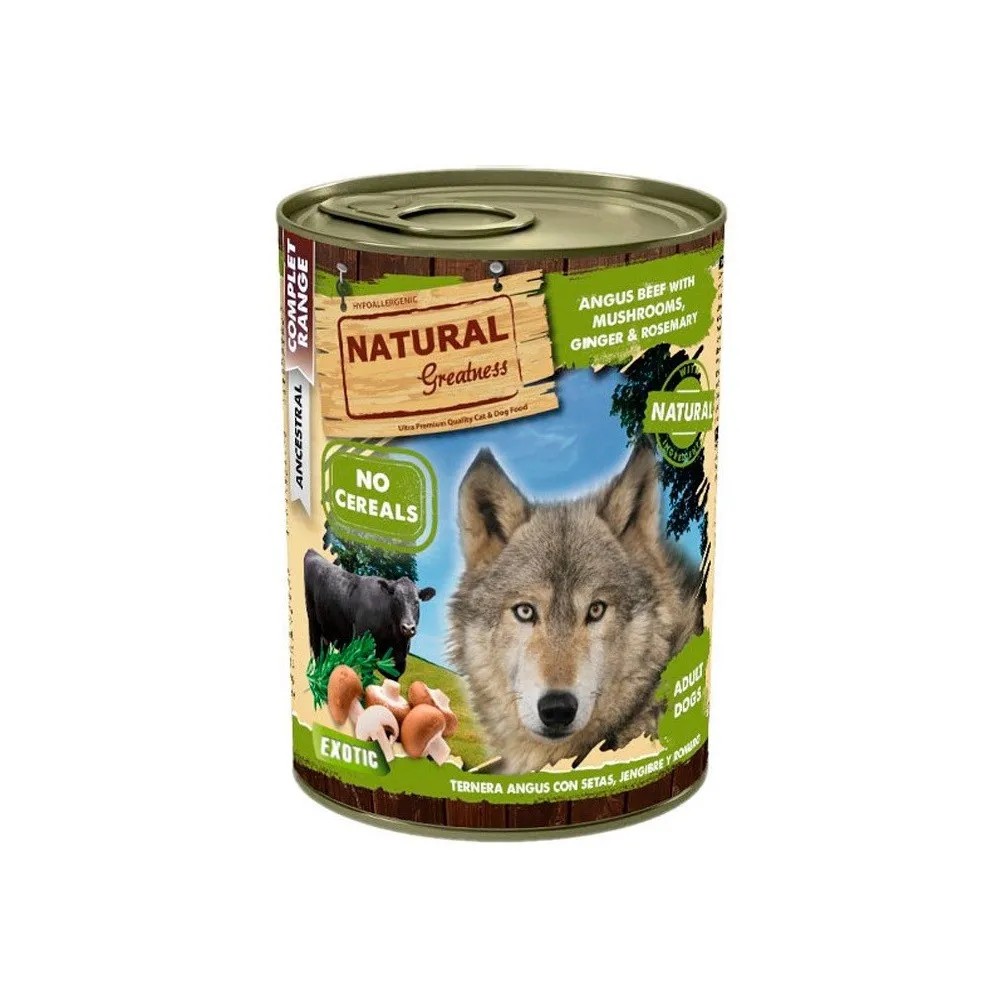 Natural Greatness Ternera Angus con Setas, Jenjibre y Romero - Exótica 400 gr