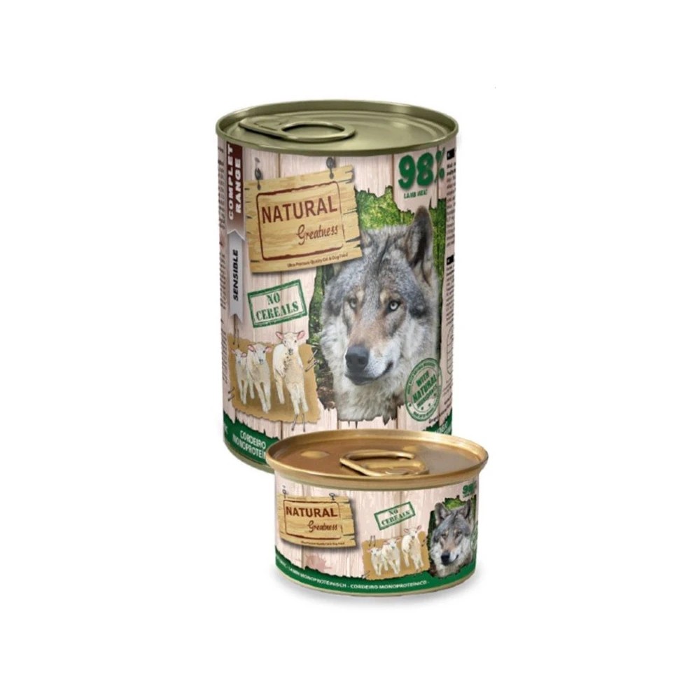 Natural Greatness Cordero Monoproteico Sensitive Perro Latas