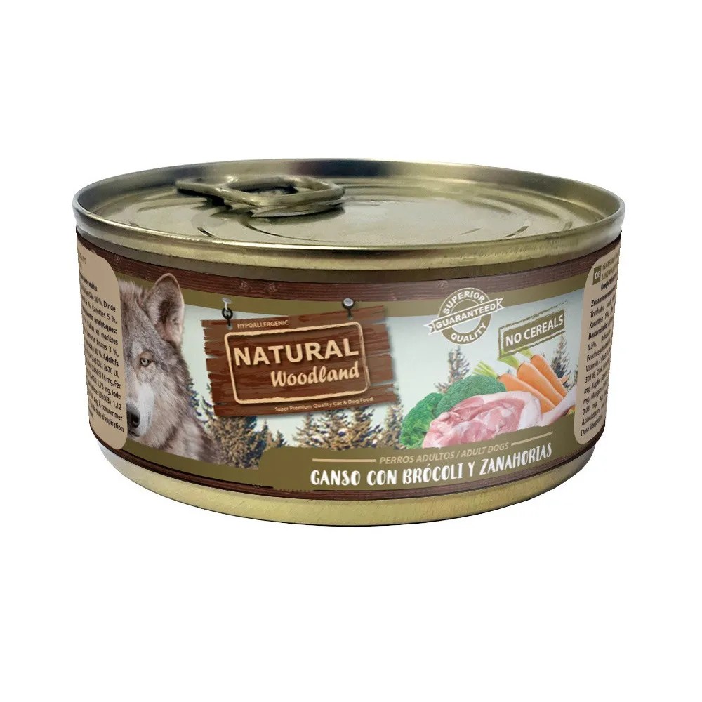 Natural Woodland Ganso con Brócoli y Zanahorias para Perros