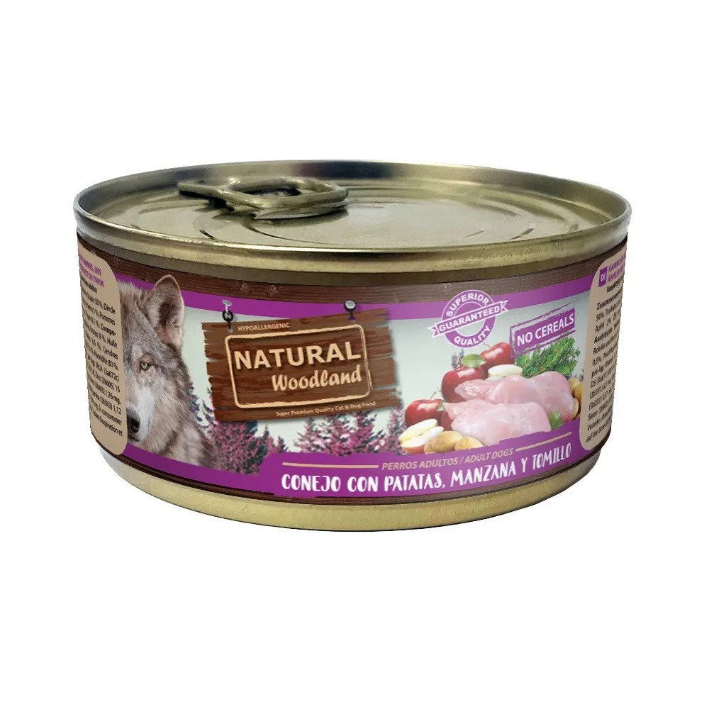Natural Woodland Conejo con Patatas, Manzana y Tomillo para Perros