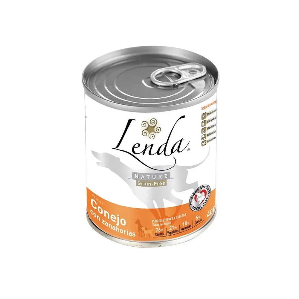 Lenda Nature Grain Free Conejo con Zanahorias Perro Latas 400 gr