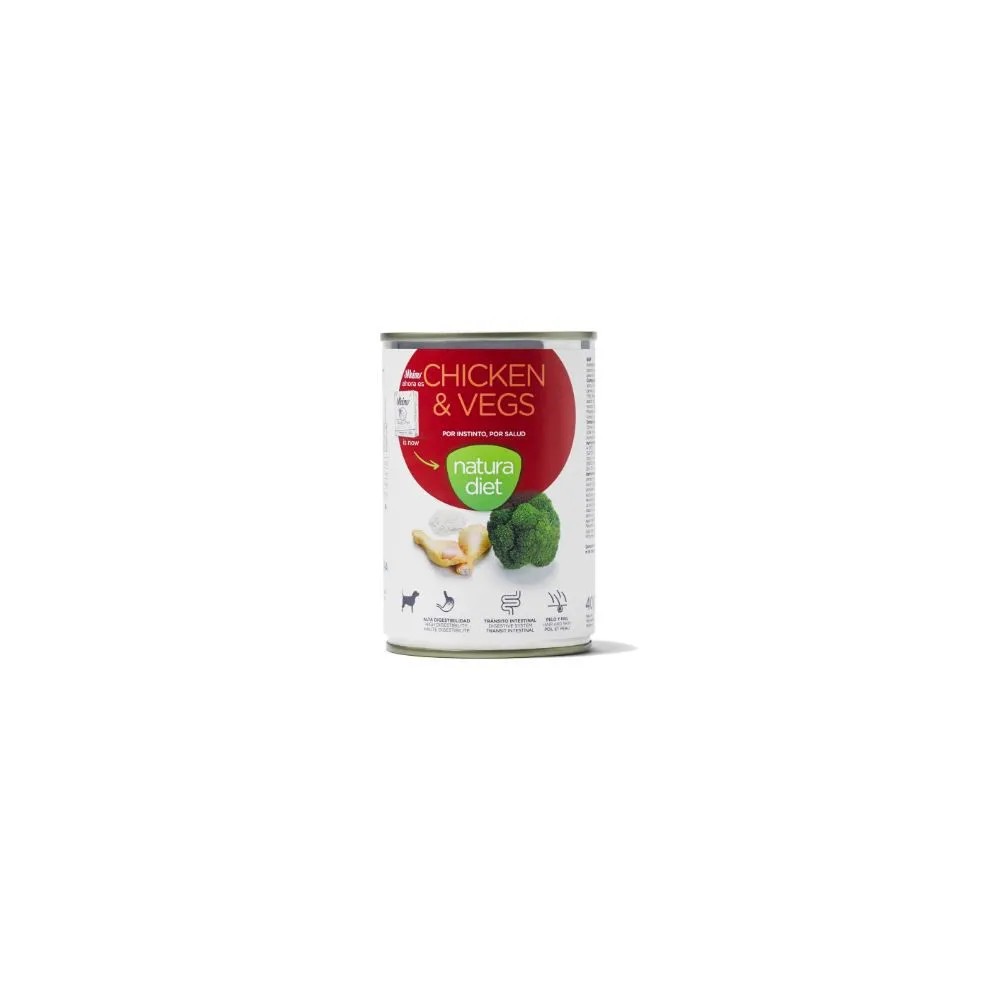 Natura Diet Chicken & Vegs para Perros Latas 400 gr