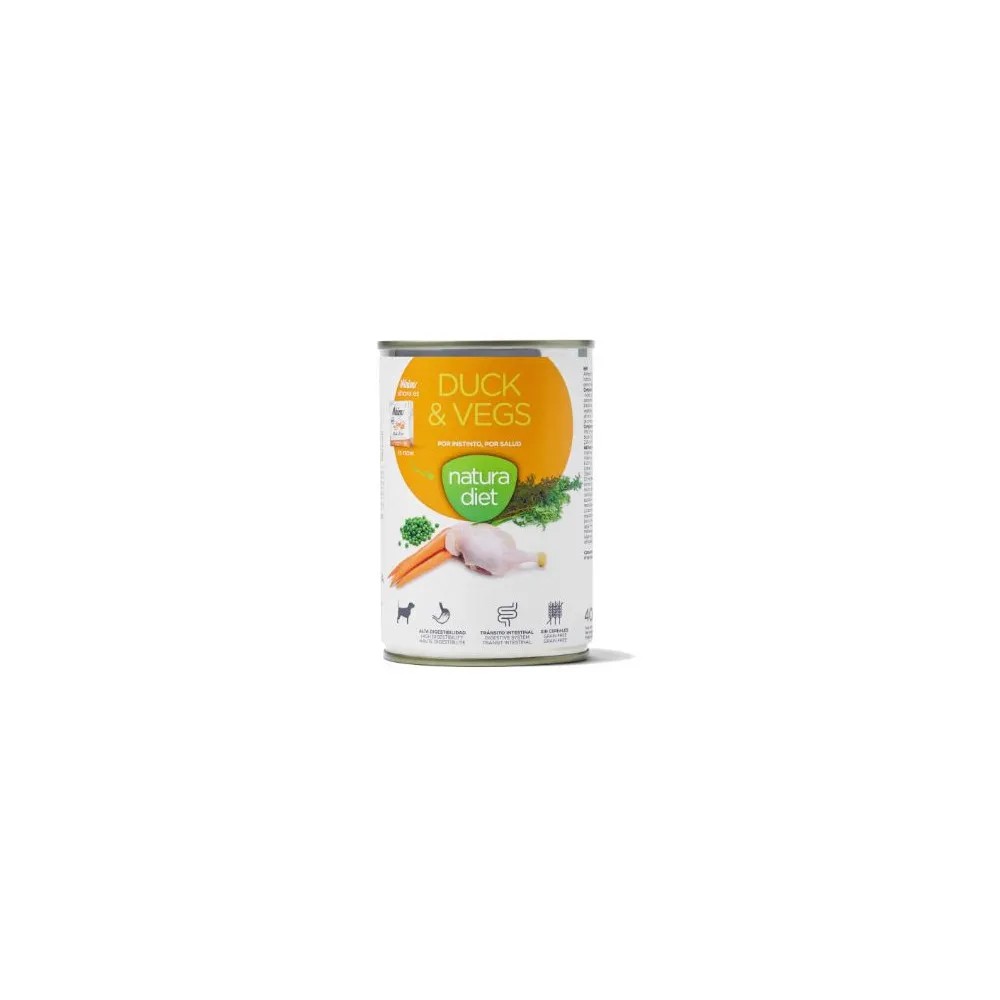 Natura Diet Duck & Vegs para Perros Latas 400 gr