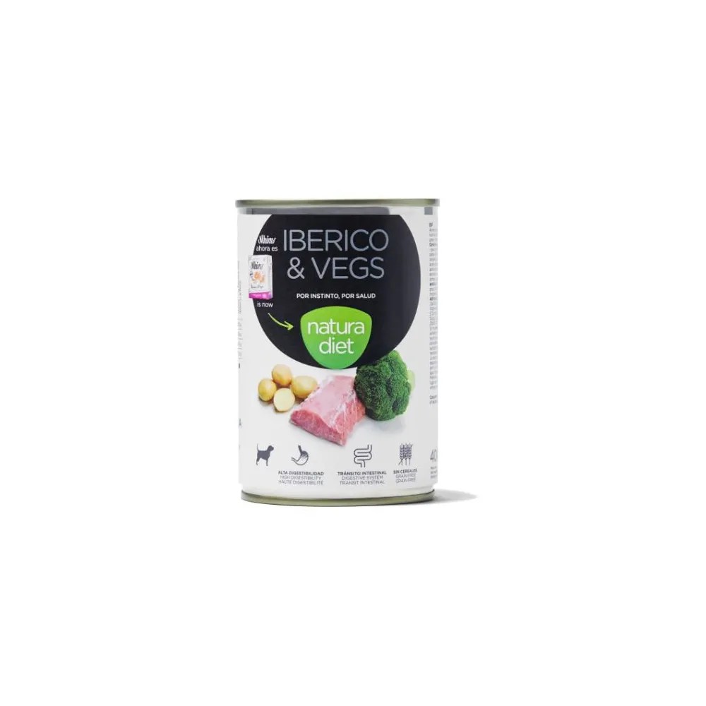 Natura Diet Ibérico & Vegs para Perros Latas 400 gr