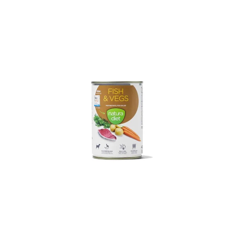 Natura Diet Fish & Vegs para Perros Latas 400 gr