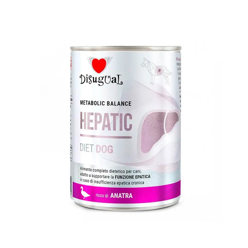 Disugual Diet Hepatic Pato Lata para Perros 400 gr