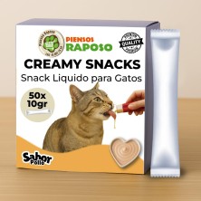 RAPOSO CREAMY GATOS  50 SOBRES 10 GR