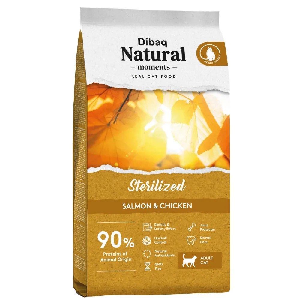 Dibaq Natural Moments Gato Adult Sterilized Salmón y Pollo