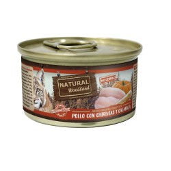 Natural Woodland Pollo con Chirivías y Calabaza Gatos Latas 85 gr