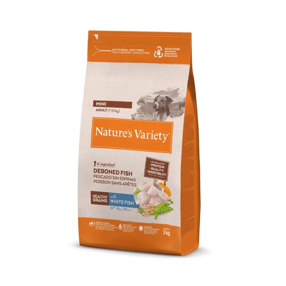 Nature`s Variety Healthy Grain Adult Mini Pescado Blanco