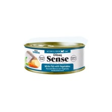Dibaq Sense Gato Adult Grain Free Sterilized Pescado Blanco con Vegetales Latas 70 GR
