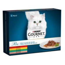 PURINA GOURMET Perle Finas Láminas en Salsa Surtido 8x85g