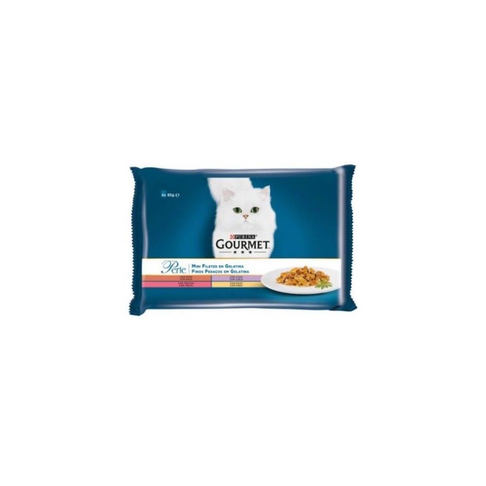 PURINA® GOURMET® Perle Finas Láminas en Gelatina Surtido 4x85g