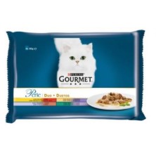 PURINA® GOURMET® Perle Finas Láminas DUO con Carnes Delicadas 4x85g