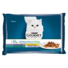 PURINA® GOURMET® Perle Finas Láminas con Verduras 4x85g