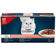PURINA® GOURMET® Perle Finas láminas en Salsa variado 60x85g