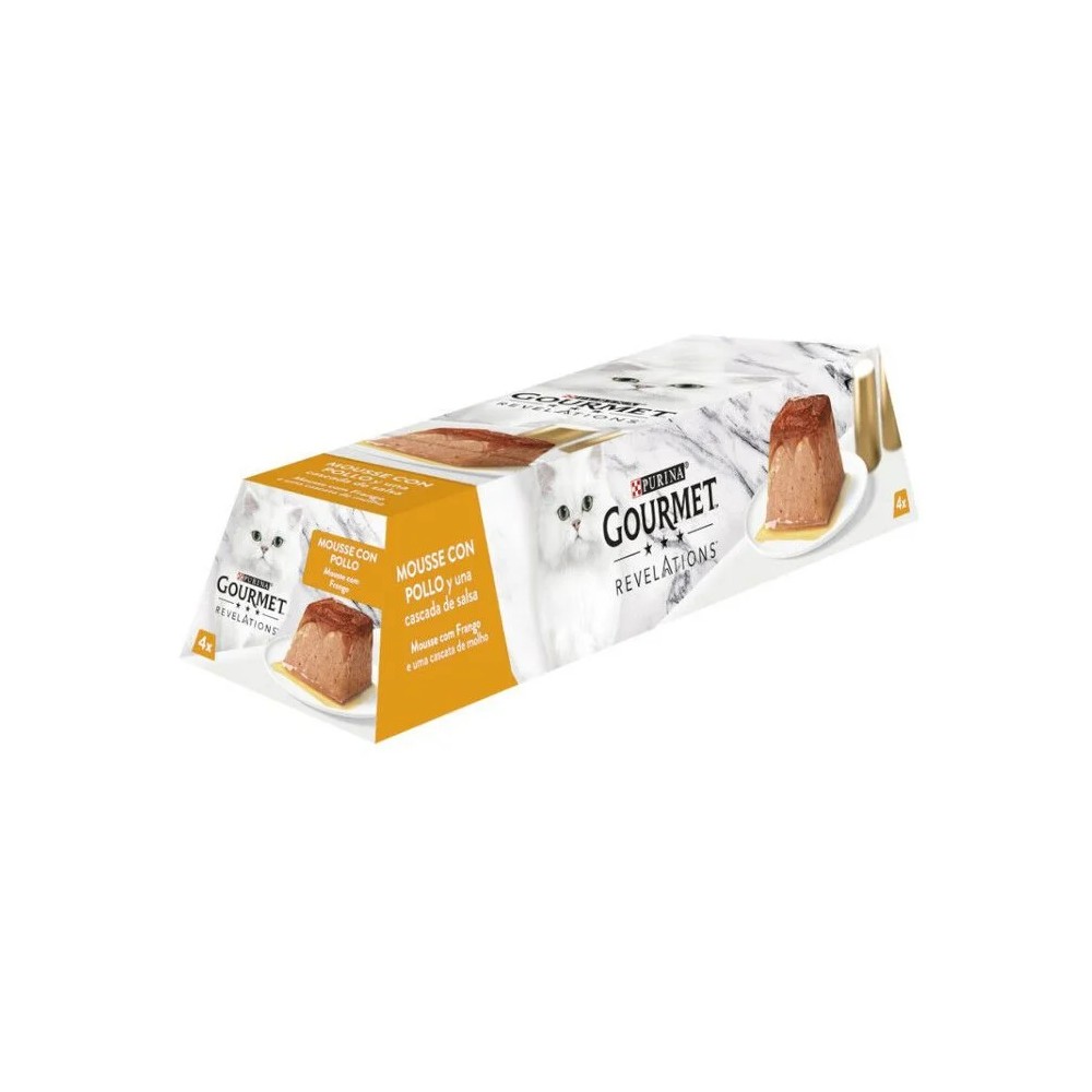 Gourmet Revelations Pollo tarrinas en mousse para gatos 4X 57GR
