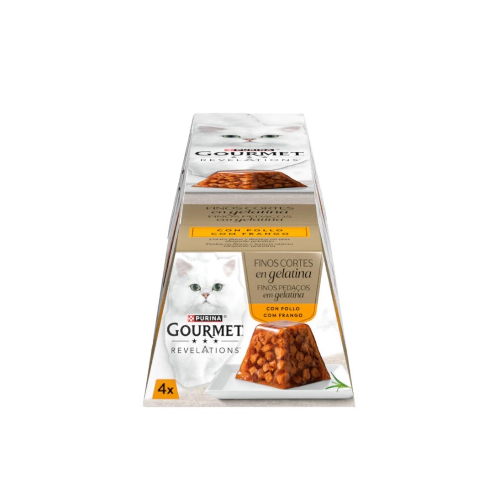 Gourmet Revelations Finos Cortes de Pollo en gelatina para gatos