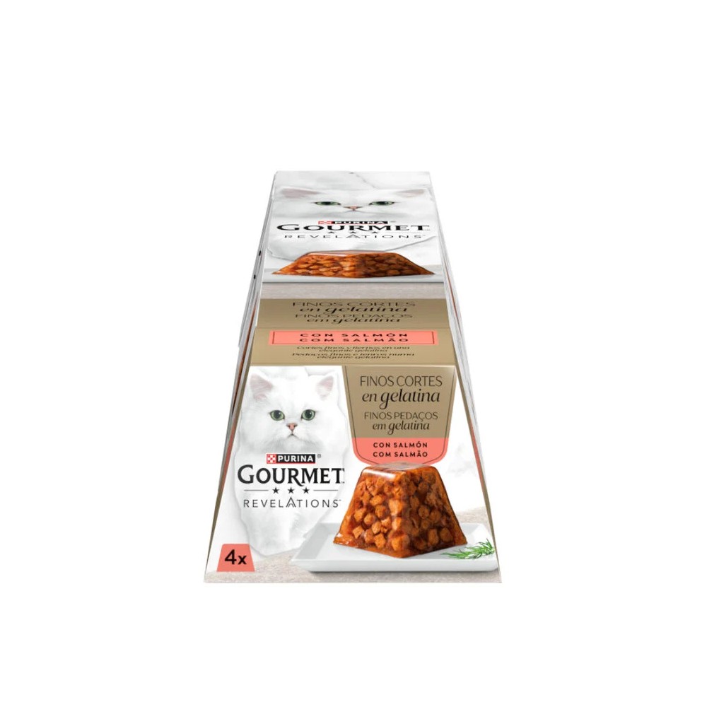 Gourmet Revelations Finos Cortes de Salmón en gelatina para gatos
