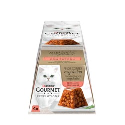 Gourmet Revelations Finos Cortes de Salmón en gelatina para gatos