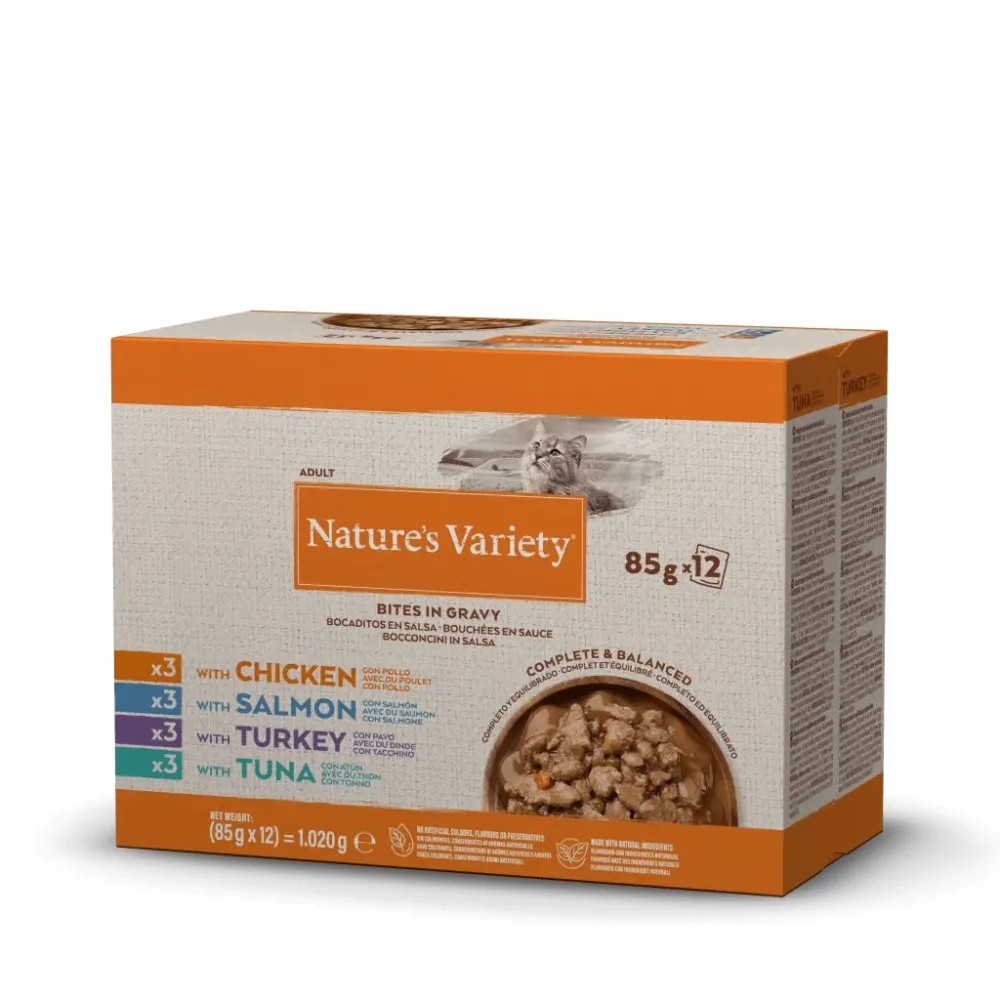 Nature´s Variety Multipack Bocaditos en Salsa para Gatos 12X85 GR