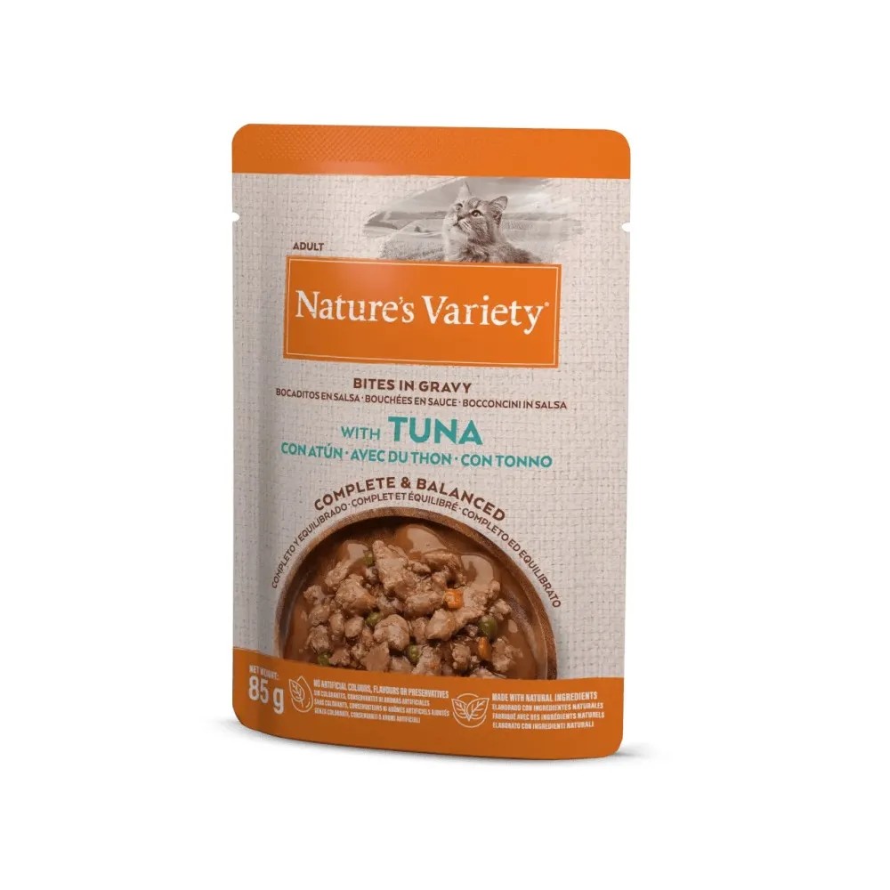 Nature's Variety Bocaditos de Atún en Salsa Sobres para Gatos 85 GR