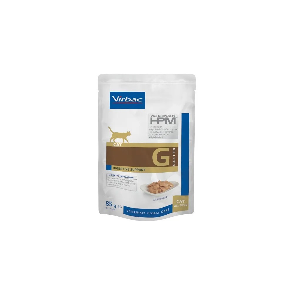 Virbac HPM Digestive Support Mousse para Gatos Sobres 85 GR