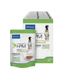 Virbac HPM Adult Neutered Salmón para Gatos Sobres 85 GR