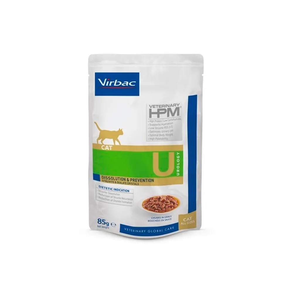 Virbac HPM Urology Dissolution & Prevention para Gatos Sobres 85 GR