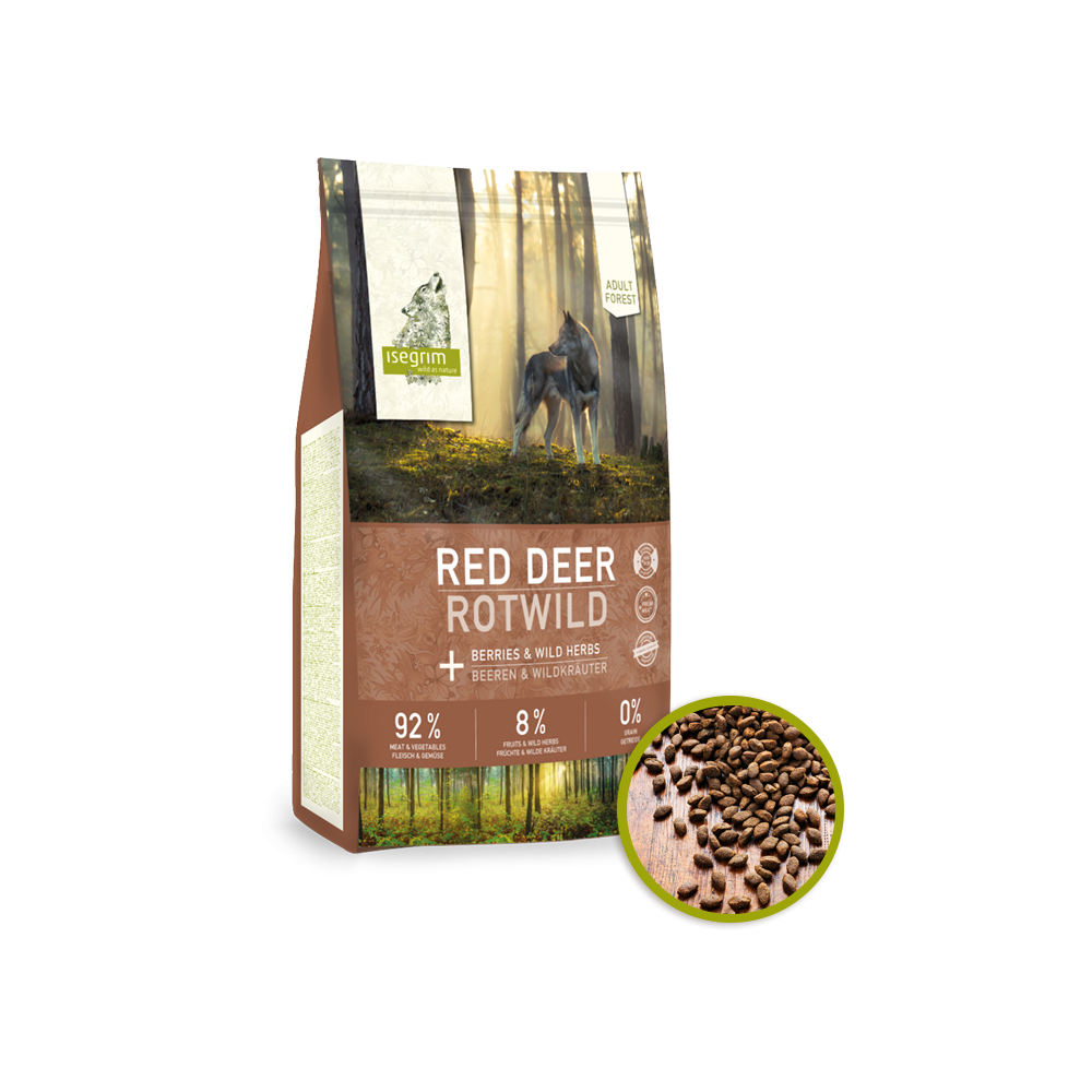 ISEGRIM Adult Forest Ciervo Rojo + Bayas Y Hierbas Silvestres 12 Kg