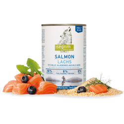 ISEGRIM Adult River Salmón + Mijo, Moras Y Hierbas Silvestres 400g