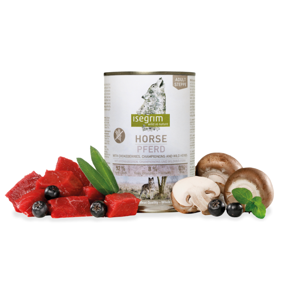 Adult Steppe ISEGRIM Equino + Aronia, Champiñones Y Hierbas Silvestres 400g