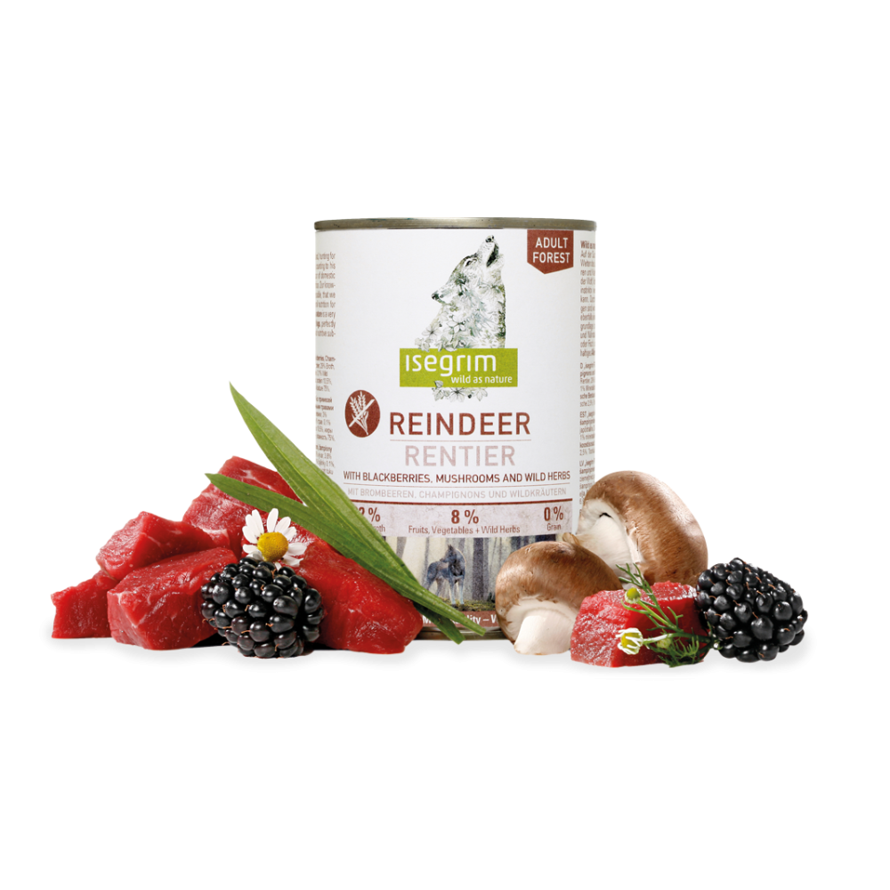 ISEGRIM Adult Forest Reno + Moras, Champiñones Y Hierbas Silvestres 400g