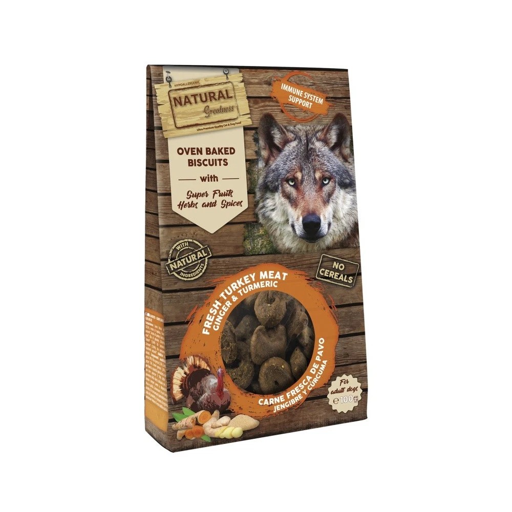 Galletas Natural Greatness Immune System Support para Perros 100 gr