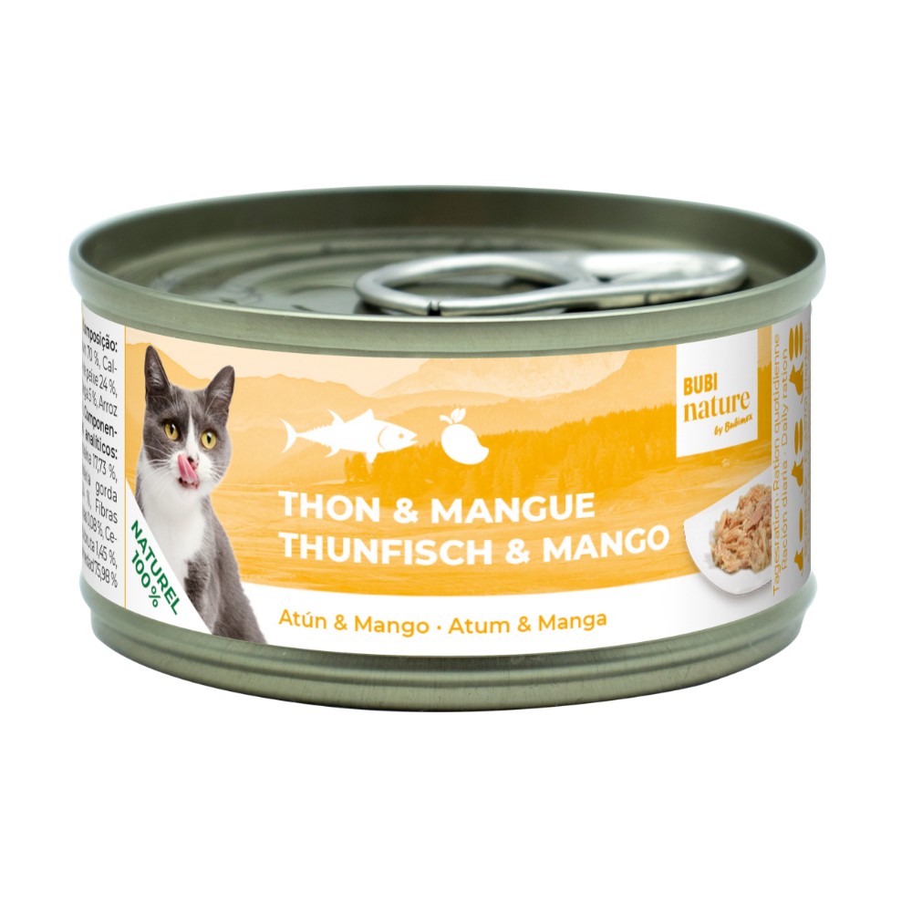 Bubi Nature, atún/mango, 70g