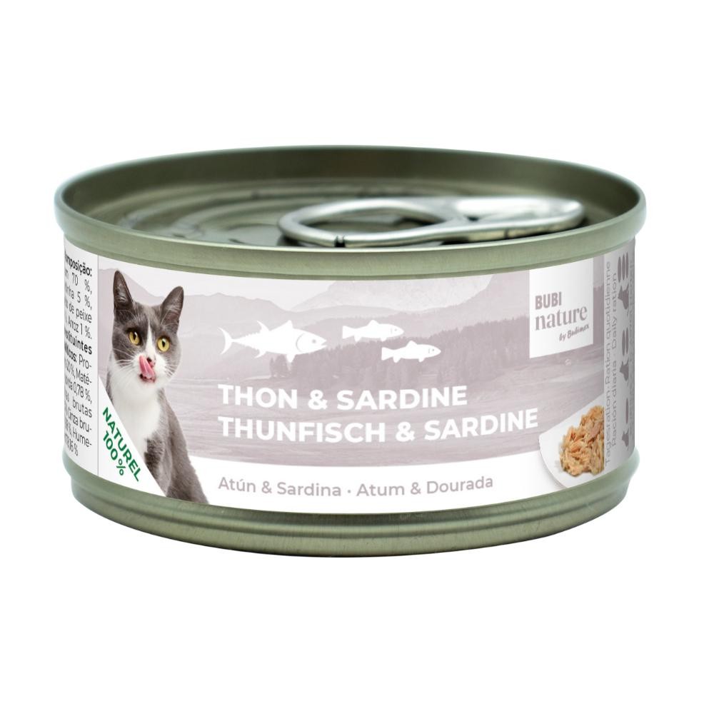 Bubi Nature, atún/sardina, 70g