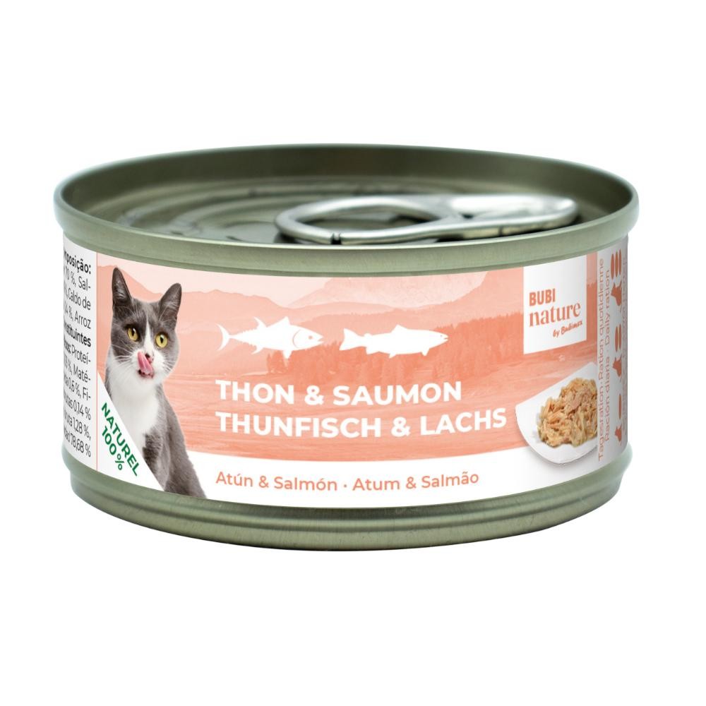 Bubi Nature, atún/salmón, 70g
