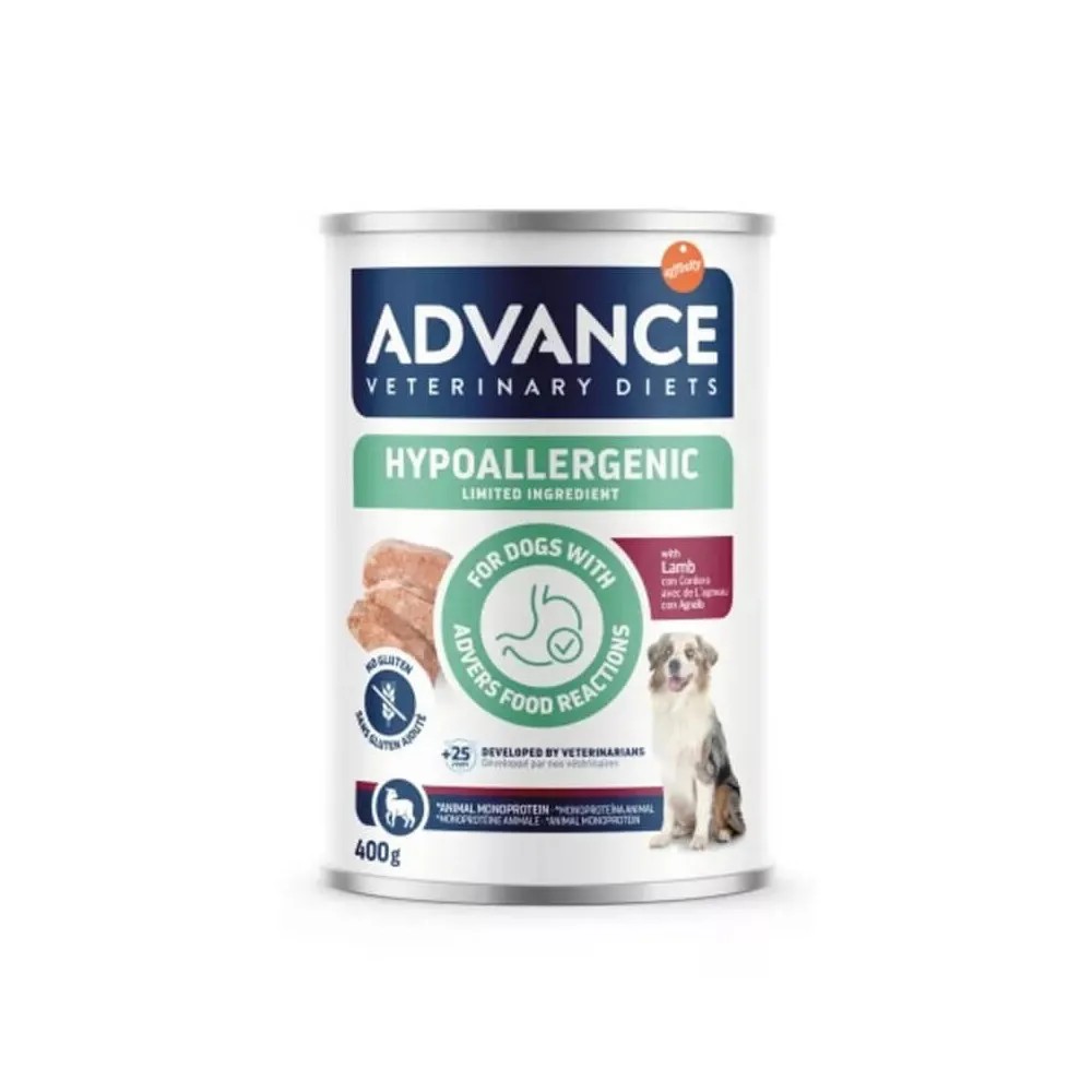 Advance Veterinary Diets Hypoallergenic Cordero Lata para Perros 400 gr