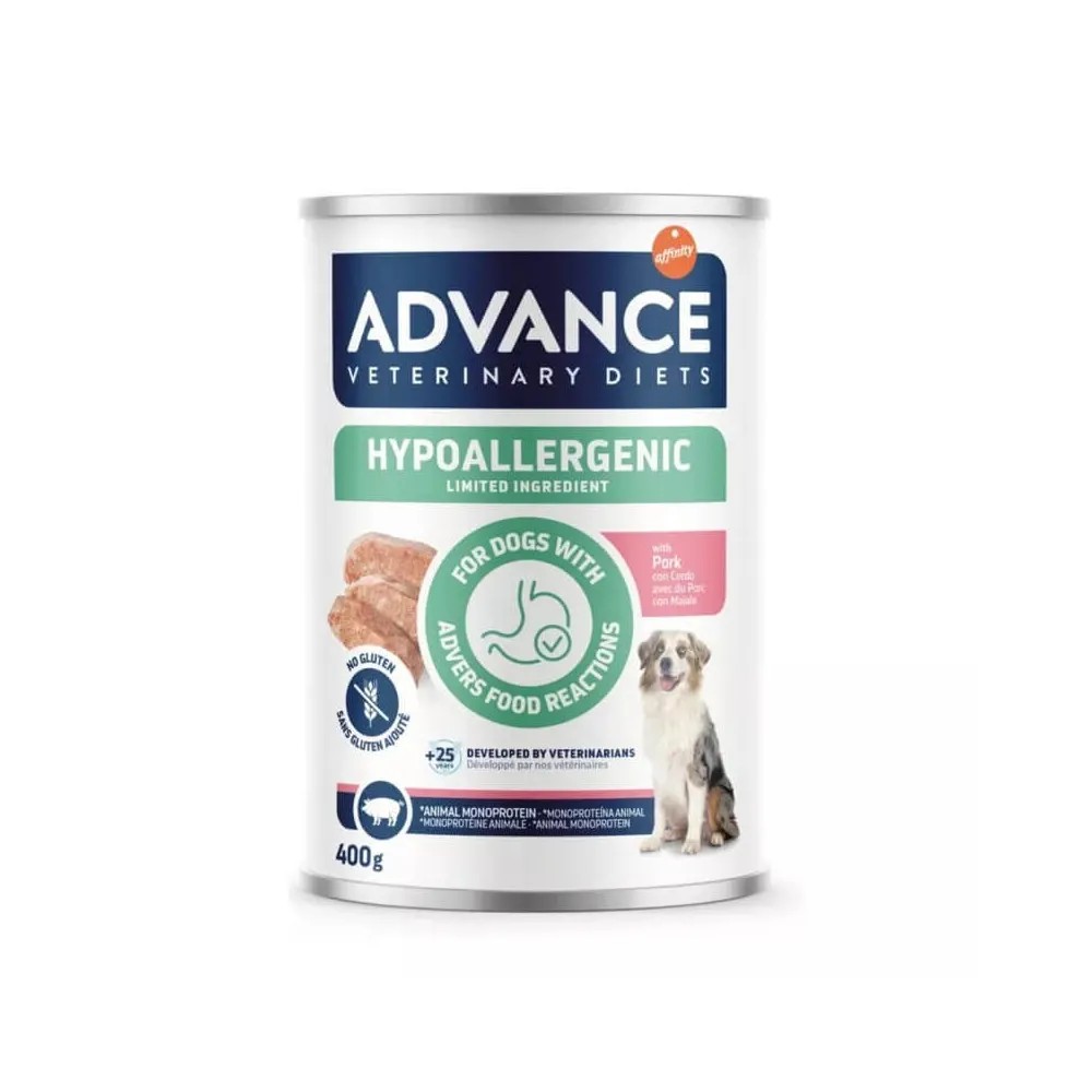 Advance Veterinary Diets Hypoallergenic Cerdo Lata para Perros 400 gr
