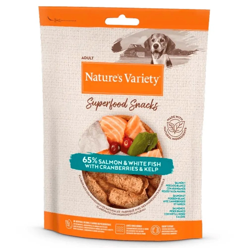 Nature`s Variety Superfood Snacks Adult Salmón para Perros