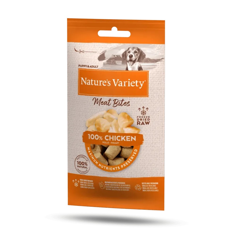 Nature´s Variety Meat Bites Pollo para Perros 20 gr