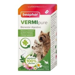 Vermipure -15kg Perro Pequeño y Cachorro 50 Comprimidos Beaphar