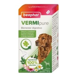 Vermipure +15kg Perro Mediano y Grande 50 Comprimidos Beaphar