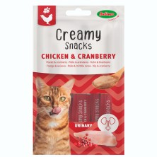 Bubimex Snack para Gatos Creamy Urinario de Pollo y Arándanos 4 X 15 GR