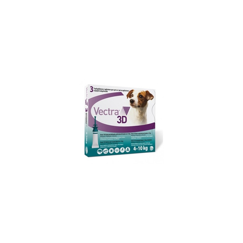 Vectra 3D pipetas para perros 4-10 kg 3pipetas