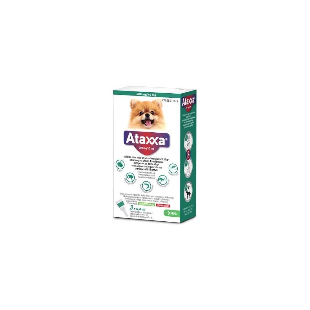 Ataxxa 200/40 Mg Hasta 4 KG 3 Pipetas