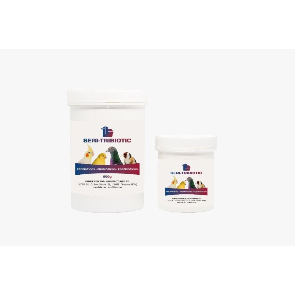 SERI TRIBIOTIC LATAC mezcla de prebióticos, probióticos y postbióticos para aves 500 gr