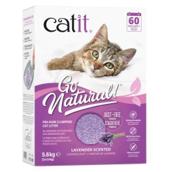 CATIT Arena para Gatos Aglomerante de Cáscara de Guisante Go Natural aroma lavanda 14 L   5.6 kg
