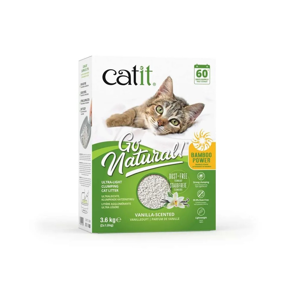 Catit Go Natural! Arena de bambú y vainilla 3.6 KG 14 L